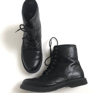 Steve Madden Black Combat Boots